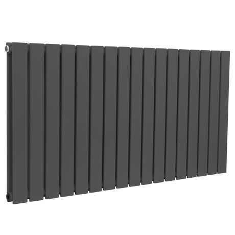 Baridi DH342 Horizontal Radiator Contemporary Double Flat Panel Design 600 x 1190mm - Anthracite