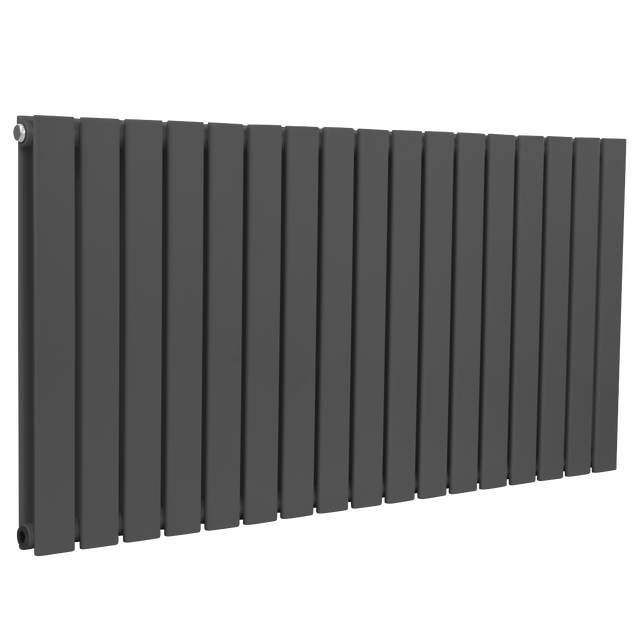 Baridi DH342 Horizontal Radiator Contemporary Double Flat Panel Design 600 x 1190mm - Anthracite