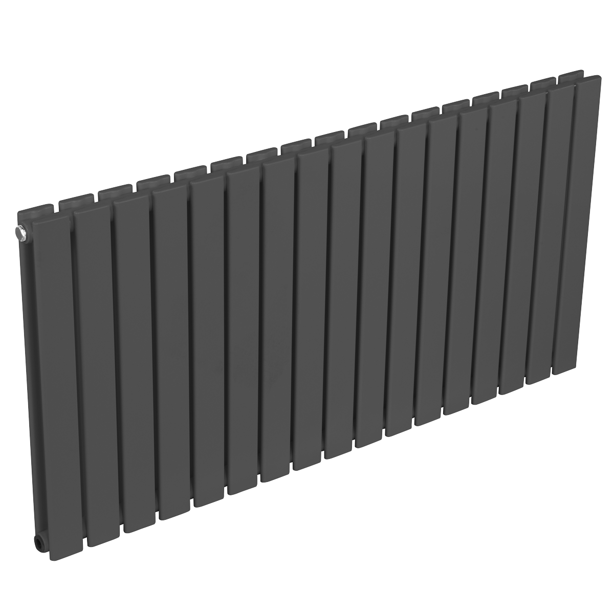 Baridi DH342 Horizontal Radiator Contemporary Double Flat Panel Design 600 x 1190mm - Anthracite - additional view 6