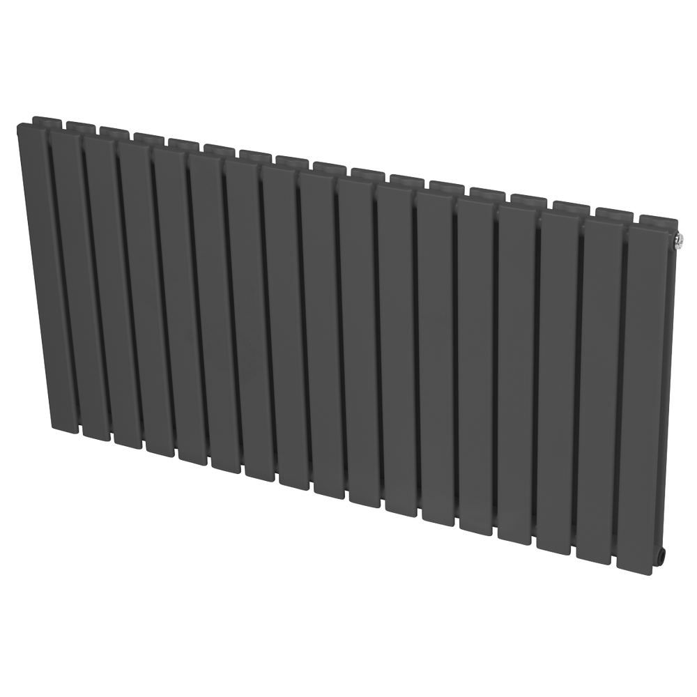 Baridi DH342 Horizontal Radiator Contemporary Double Flat Panel Design 600 x 1190mm - Anthracite - additional view 7