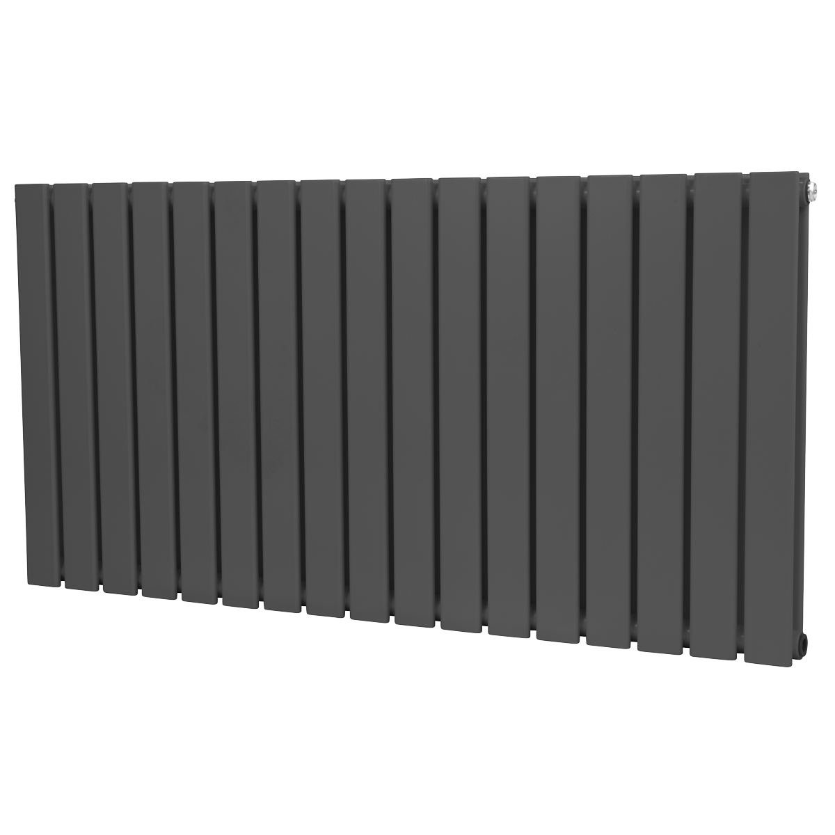 Baridi DH342 Horizontal Radiator Contemporary Double Flat Panel Design 600 x 1190mm - Anthracite - additional view 3