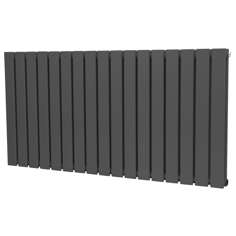 Baridi DH342 Horizontal Radiator Contemporary Double Flat Panel Design 600 x 1190mm - Anthracite - additional view 3