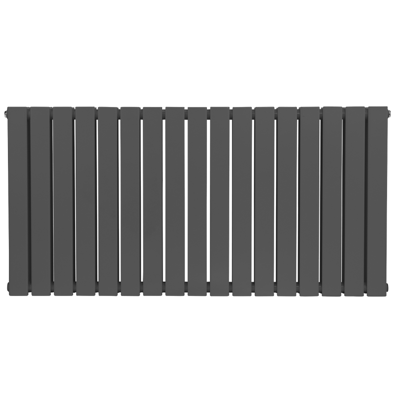 Baridi DH342 Horizontal Radiator Contemporary Double Flat Panel Design 600 x 1190mm - Anthracite - additional view 4