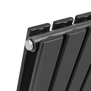 Baridi DH344 Horizontal Radiator Contemporary Double Flat Panel Design 600 x 560mm - Black - additional view 10