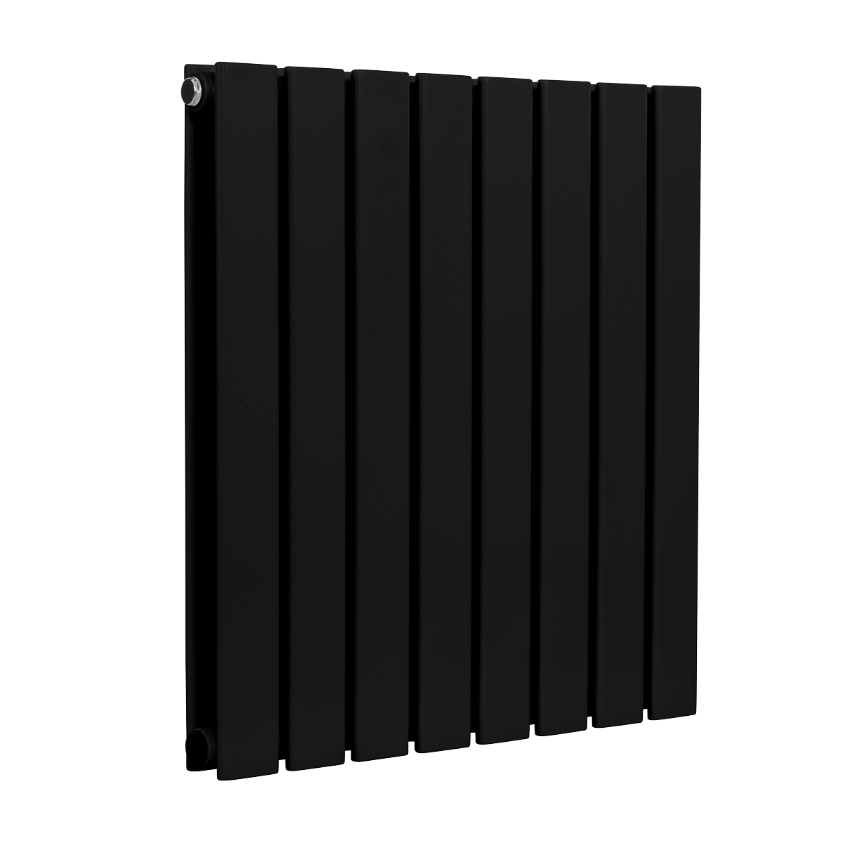 Baridi DH344 Horizontal Radiator Contemporary Double Flat Panel Design 600 x 560mm - Black