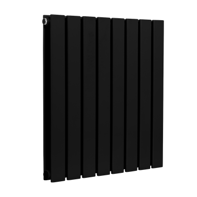 Baridi DH344 Horizontal Radiator Contemporary Double Flat Panel Design 600 x 560mm - Black