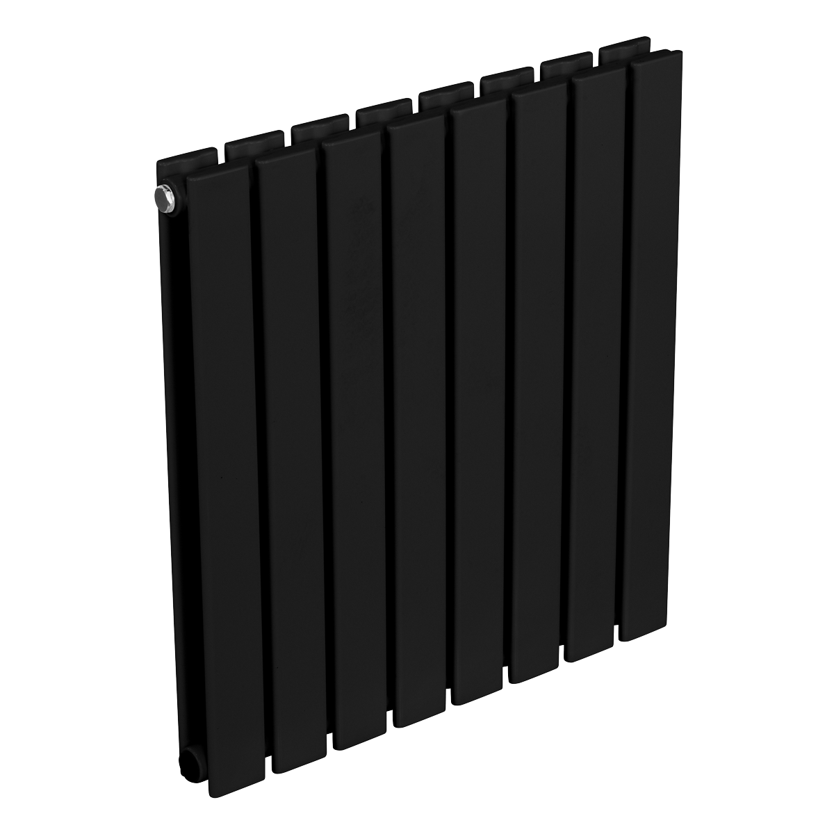 Baridi DH344 Horizontal Radiator Contemporary Double Flat Panel Design 600 x 560mm - Black - additional view 2