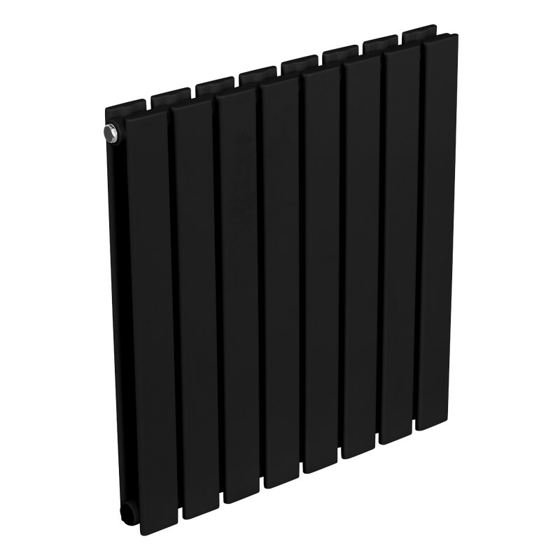 Baridi DH344 Horizontal Radiator Contemporary Double Flat Panel Design 600 x 560mm - Black - additional view 2