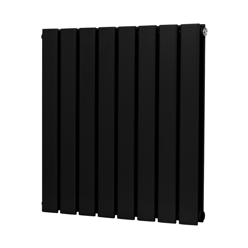 Baridi DH344 Horizontal Radiator Contemporary Double Flat Panel Design 600 x 560mm - Black - additional view 5