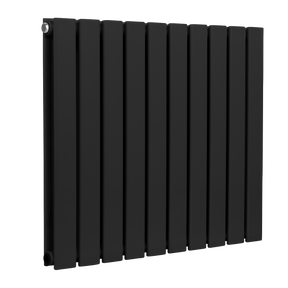 Baridi DH345 Horizontal Radiator Contemporary Double Flat Panel Design 600 x 700mm - Black