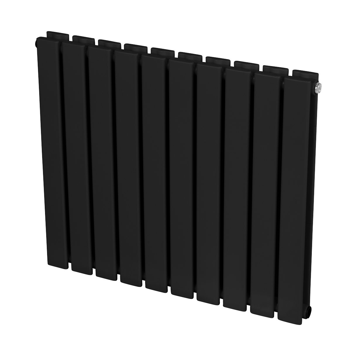 Baridi DH345 Horizontal Radiator Contemporary Double Flat Panel Design 600 x 700mm - Black - additional view 7