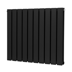 Baridi DH345 Horizontal Radiator Contemporary Double Flat Panel Design 600 x 700mm - Black - additional view 3