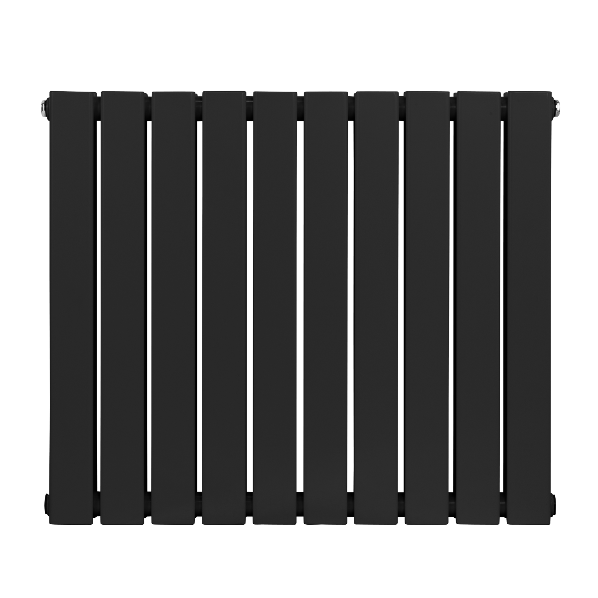 Baridi DH345 Horizontal Radiator Contemporary Double Flat Panel Design 600 x 700mm - Black - additional view 4