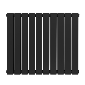 Baridi DH345 Horizontal Radiator Contemporary Double Flat Panel Design 600 x 700mm - Black - additional view 4
