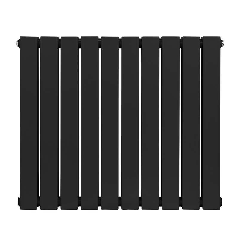 Baridi DH345 Horizontal Radiator Contemporary Double Flat Panel Design 600 x 700mm - Black - additional view 4
