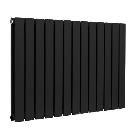 Baridi DH346 Horizontal Radiator Contemporary Double Flat Panel Design 600 x 910mm - Black