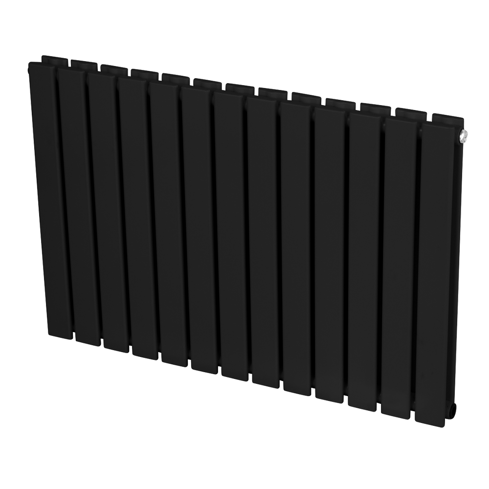 Baridi DH346 Horizontal Radiator Contemporary Double Flat Panel Design 600 x 910mm - Black - additional view 6
