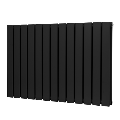 Baridi DH346 Horizontal Radiator Contemporary Double Flat Panel Design 600 x 910mm - Black - additional view 2
