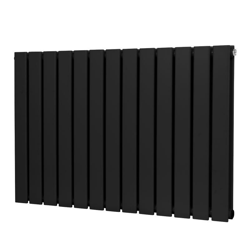 Baridi DH346 Horizontal Radiator Contemporary Double Flat Panel Design 600 x 910mm - Black - additional view 2