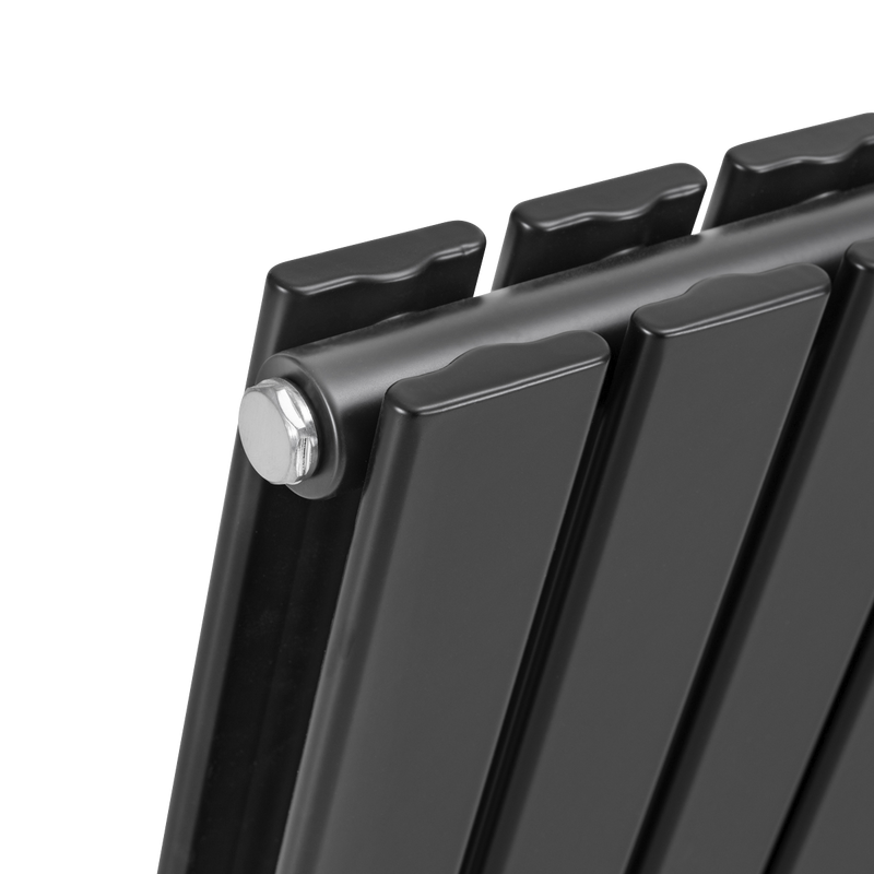 Baridi DH347 Horizontal Radiator Contemporary Double Flat Panel Design 600 x 1190mm - Black - additional view 9