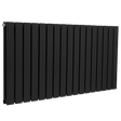 Baridi DH347 Horizontal Radiator Contemporary Double Flat Panel Design 600 x 1190mm - Black