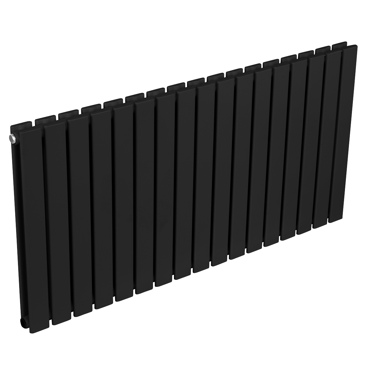 Baridi DH347 Horizontal Radiator Contemporary Double Flat Panel Design 600 x 1190mm - Black - additional view 10
