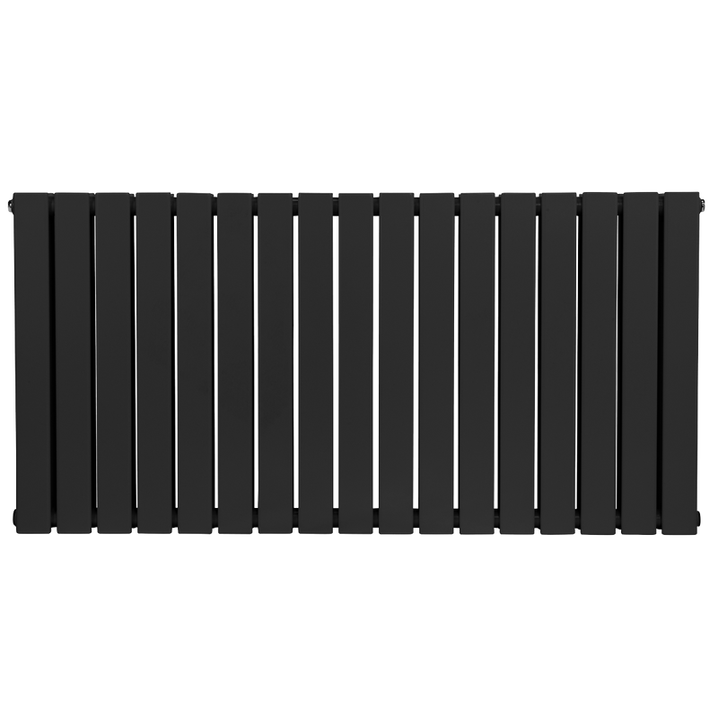Baridi DH347 Horizontal Radiator Contemporary Double Flat Panel Design 600 x 1190mm - Black - additional view 8