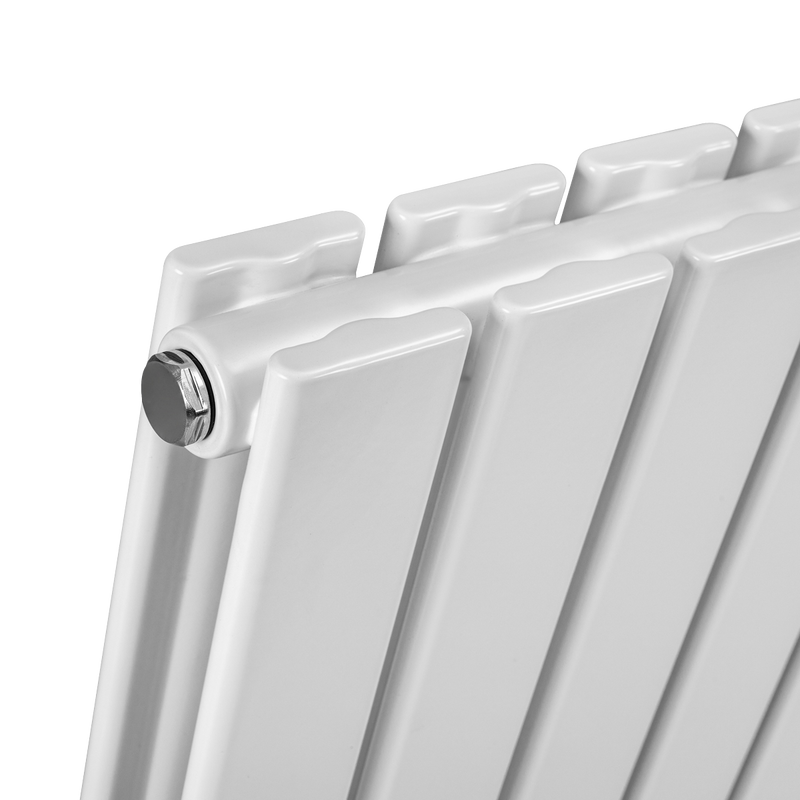 Baridi DH348 Horizontal Radiator Contemporary Double Flat Panel Design 600 x 420mm - White - additional view 9