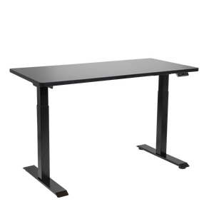 Dellonda DH34 Black Electric Height Adjustable Standing Desk, 1400 x 700mm Dual Motor 100kg