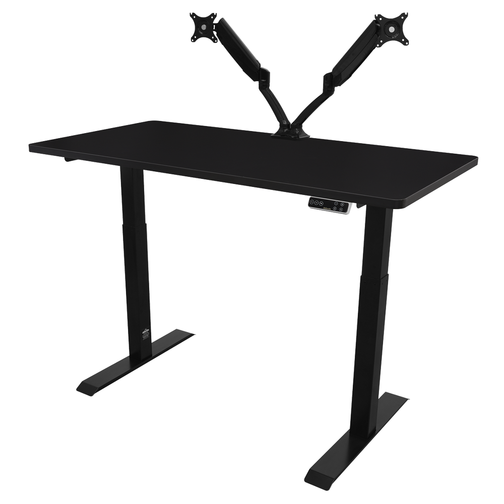 Dellonda DH34 Black Electric Height Adjustable Standing Desk, 1400 x 700mm Dual Motor 100kg - additional view 6