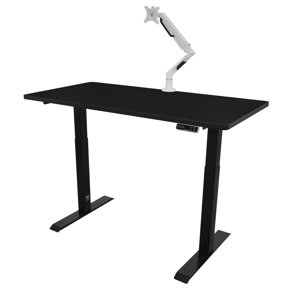 Dellonda DH34 Black Electric Height Adjustable Standing Desk, 1400 x 700mm Dual Motor 100kg - additional view 5