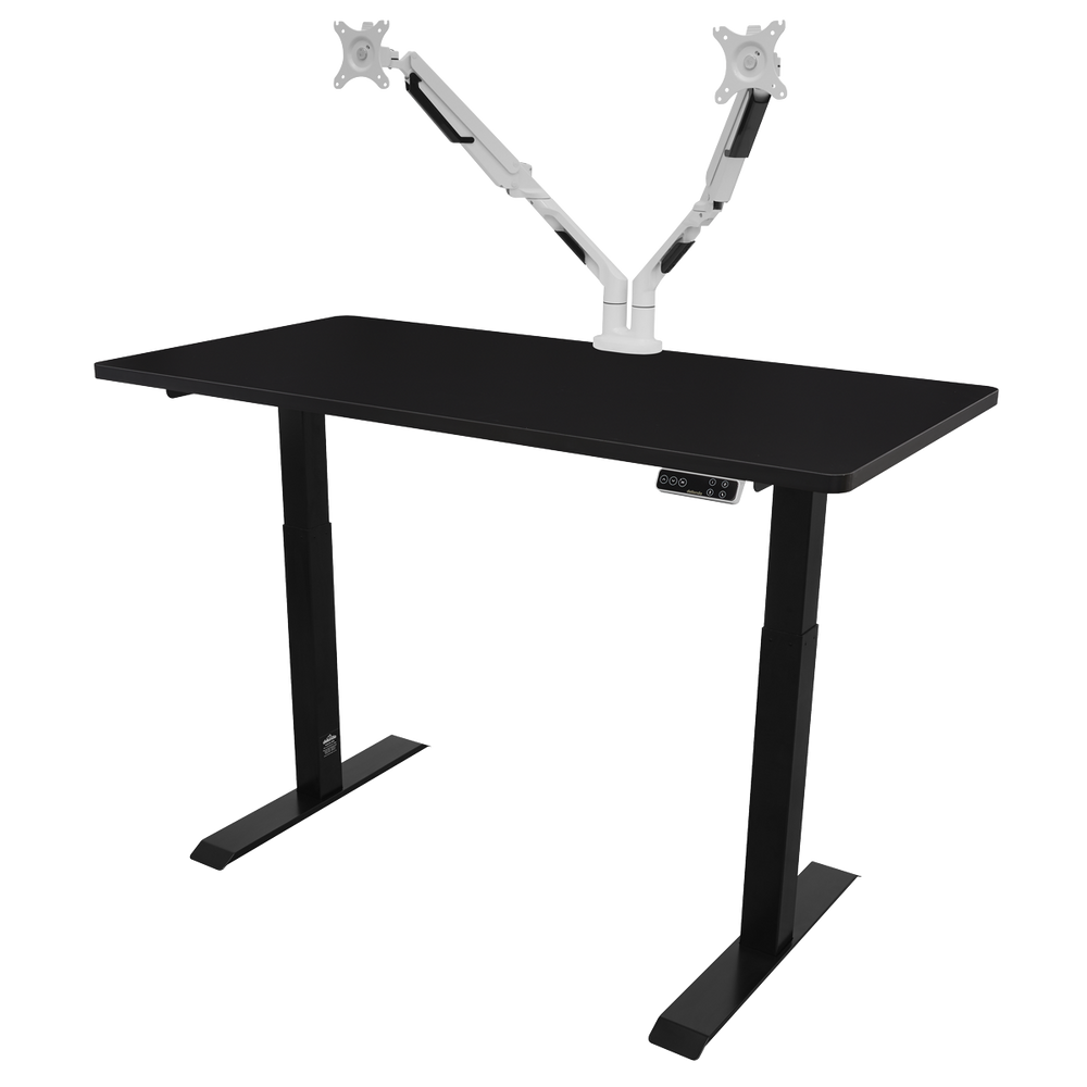 Dellonda DH34 Black Electric Height Adjustable Standing Desk, 1400 x 700mm Dual Motor 100kg - additional view 4
