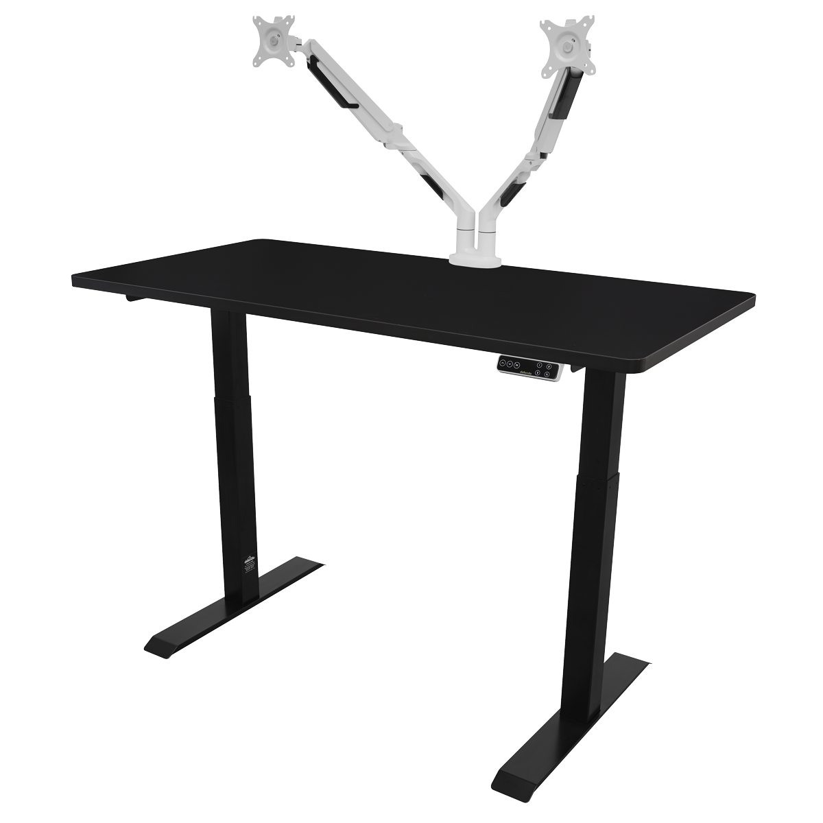 Dellonda DH34 Black Electric Height Adjustable Standing Desk, 1400 x 700mm Dual Motor 100kg - additional view 4