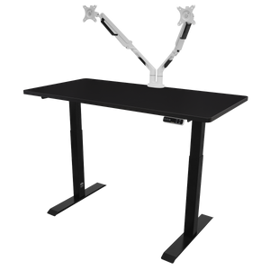 Dellonda DH34 Black Electric Height Adjustable Standing Desk, 1400 x 700mm Dual Motor 100kg - additional view 4
