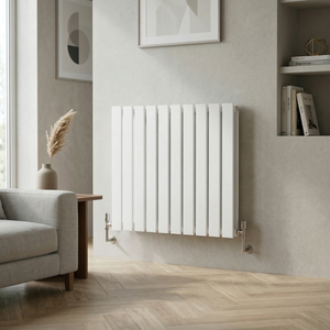 Baridi DH350 Horizontal Radiator Contemporary Double Flat Panel Design 600 x 700mm - White - additional view 2