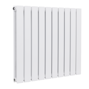 Baridi DH350 Horizontal Radiator Contemporary Double Flat Panel Design 600 x 700mm - White