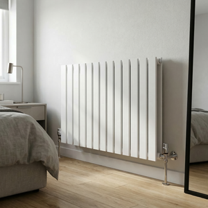 Baridi DH351 Horizontal Radiator Contemporary Double Flat Panel Design 600 x 910mm - White - additional view 3