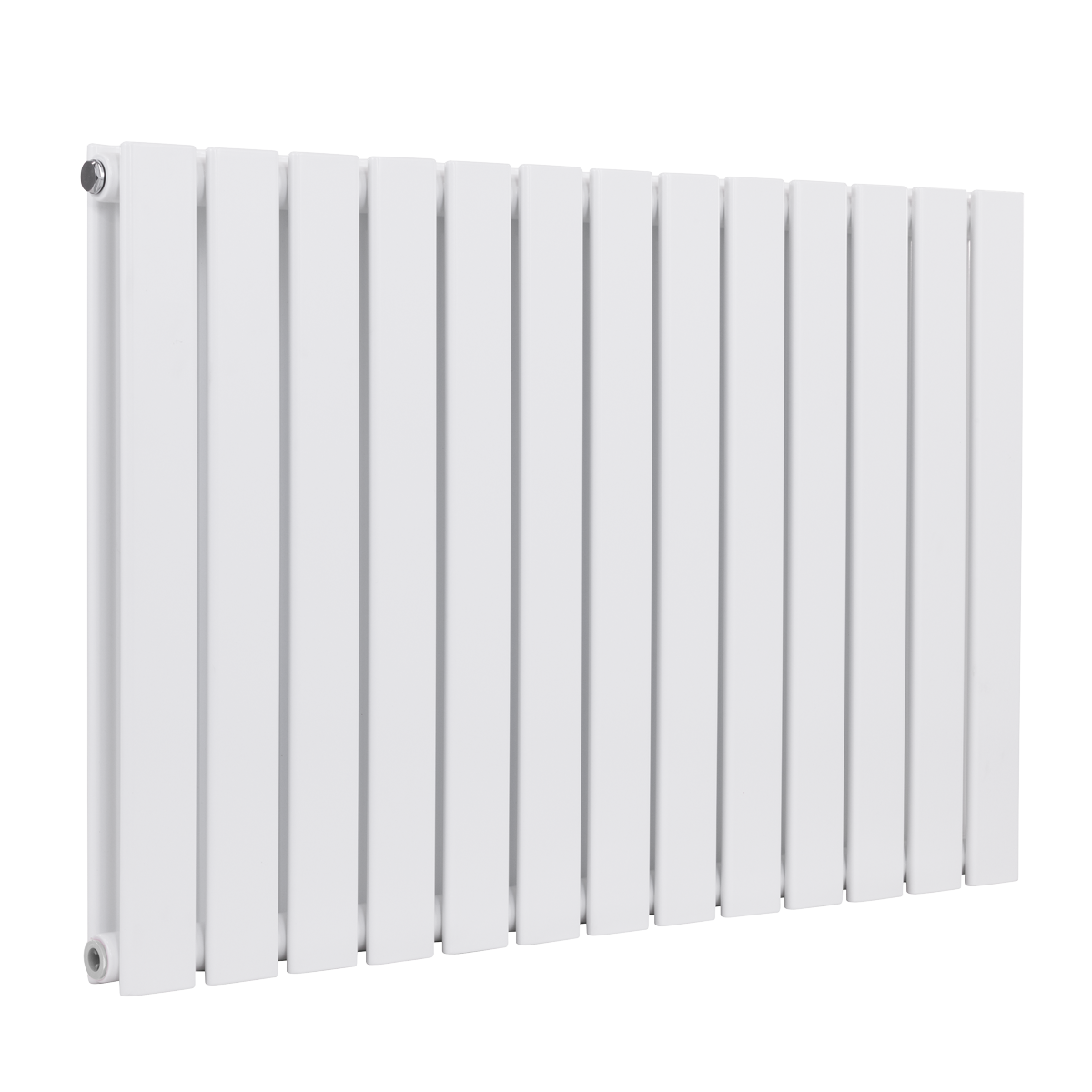Baridi DH351 Horizontal Radiator Contemporary Double Flat Panel Design 600 x 910mm - White