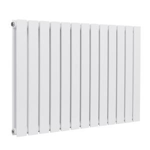 Baridi DH351 Horizontal Radiator Contemporary Double Flat Panel Design 600 x 910mm - White
