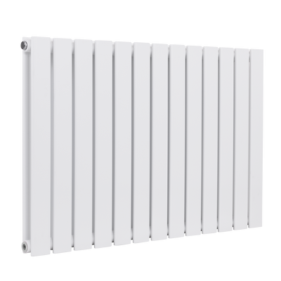 Baridi DH351 Horizontal Radiator Contemporary Double Flat Panel Design 600 x 910mm - White