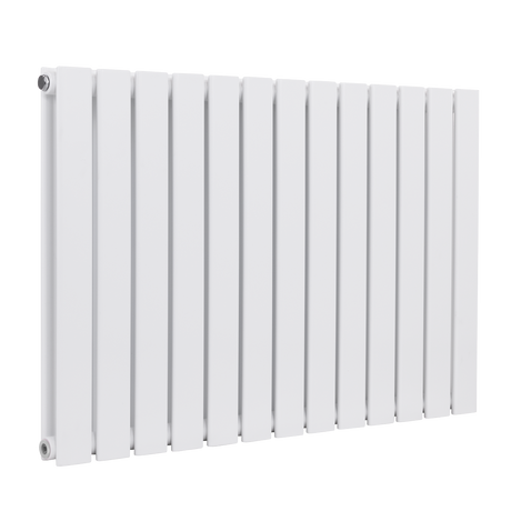 Baridi DH351 Horizontal Radiator Contemporary Double Flat Panel Design 600 x 910mm - White