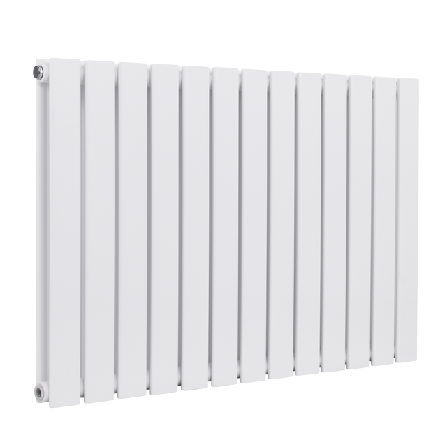 Baridi DH351 Horizontal Radiator Contemporary Double Flat Panel Design 600 x 910mm - White