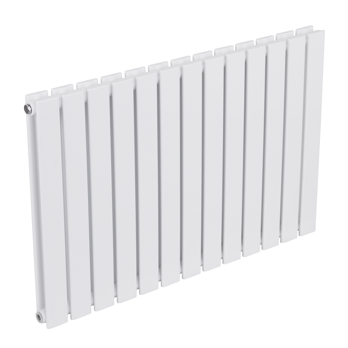 Baridi DH351 Horizontal Radiator Contemporary Double Flat Panel Design 600 x 910mm - White - additional view 5