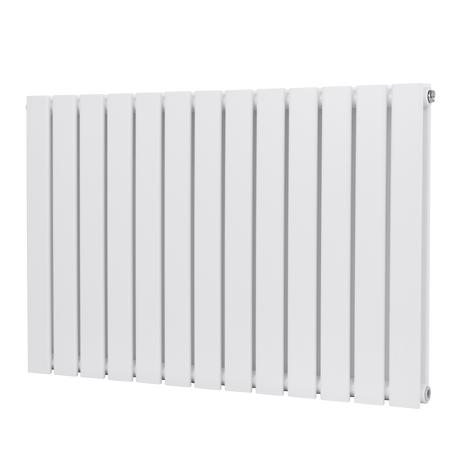 Baridi DH351 Horizontal Radiator Contemporary Double Flat Panel Design 600 x 910mm - White - additional view 2