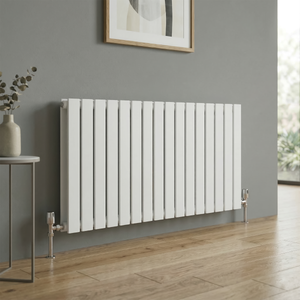 Baridi DH352 Horizontal Radiator Contemporary Double Flat Panel Design 600 x 1190mm - White - additional view 7