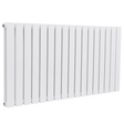 Baridi DH352 Horizontal Radiator Contemporary Double Flat Panel Design 600 x 1190mm - White