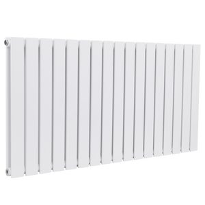 Baridi DH352 Horizontal Radiator Contemporary Double Flat Panel Design 600 x 1190mm - White