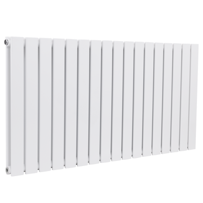 Baridi DH352 Horizontal Radiator Contemporary Double Flat Panel Design 600 x 1190mm - White