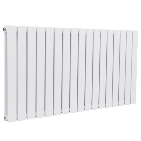 Baridi DH352 Horizontal Radiator Contemporary Double Flat Panel Design 600 x 1190mm - White