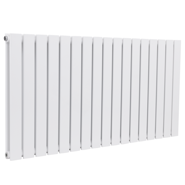 Baridi DH352 Horizontal Radiator Contemporary Double Flat Panel Design 600 x 1190mm - White